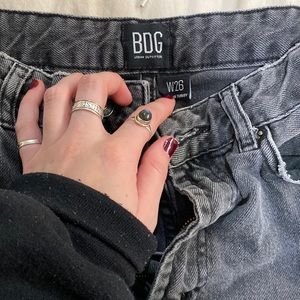 bDG cutoff grey black shorts